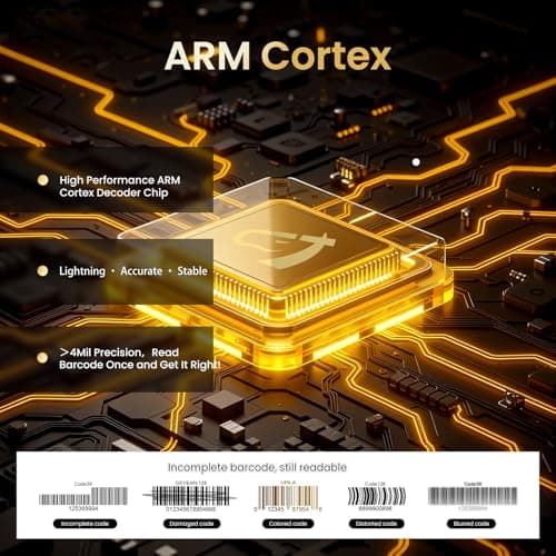 T27H Omnidirectional Auto-Sensing Desktop USB Barcode Scanner, Hands-Free Adjustable Angle 1D/2D QR Code Reader, Plug and Play Wired Scanner for POS, Library and Inventory - Thumbnail 4
