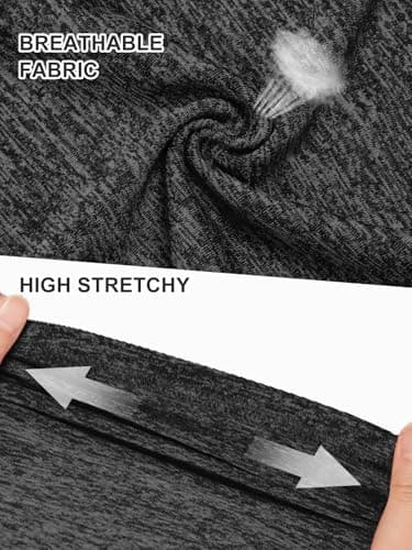 Hithymo Workout Clothes for Women Plus Size, Short Sleeve Gym Tops Loose Fit Tunic Length Crewneck Quick Dry Lightweight Moisture Wicking Breathable Yoga Running Tshirts Dark Grey - Thumbnail 5
