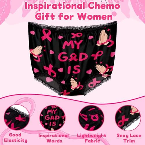 Dalycro Granny Panties Funny Unerwear for Women Big Mama Undies Gag Gift For Adults Men Christmas Stocking Stuffer Bachelorette Party (US, Alpha, One Size, Regular, Regular, Black-Ribbon) - Thumbnail 4