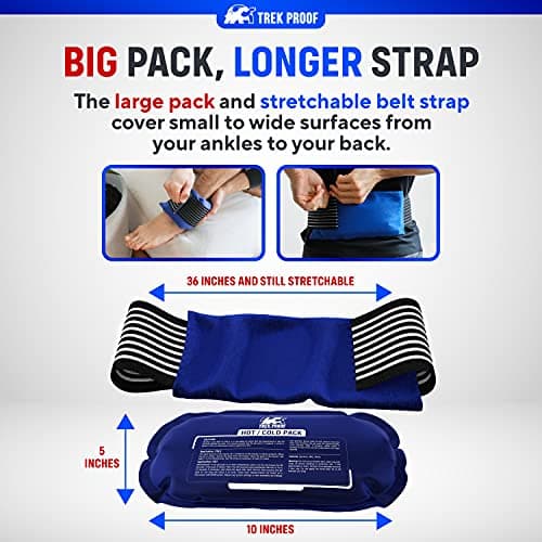 Ice Packs for Injuries Reusable (3-Piece Set) – Hot and Cold Ice Pack Therapy Gel Wrap Support – Supports Recovery, Joint and Muscle Pain – Knees, Back & More (3 Piece Set - Classic) - Thumbnail 4