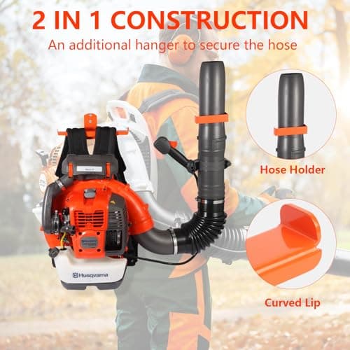 Backpack Blower Rack with Hose Holder - Heavy Duty Backpack Sprayer Wall Mount with Dual-Sided Hooks, Space-Saving Backpack Hanger for Weed Eater, Hedge Trimmer and Chain Saw, 330lbs Load Capacity - Thumbnail 3