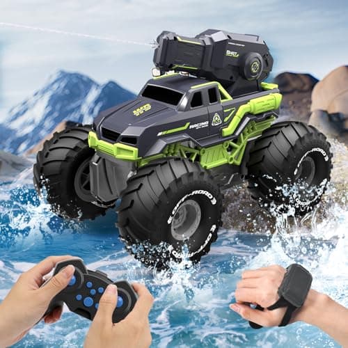 MOMONOVA Waterproof RC Stunt Car for Kids – 4WD Double-Sided 360° Flip Remote Control Vehicle with Hand Gesture Sensor, Colorful LED Wheels, Rechargeable Off-Road Toy for Boys Girls Age 6-12 - Image 1