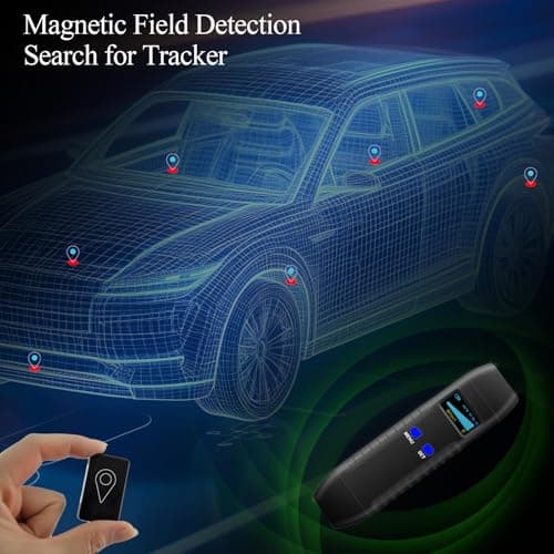 CHIRSMIP Hidden Camera Detector, Compact Camera Finder, RF Bug Detector, Magnetic Tracker Finder, Portable Bug Sweeper for Listening Devices, Hotels, Vehicles, Offices, Fitting Rooms and Travel - Thumbnail 3