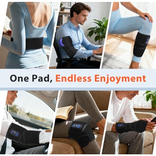 Cordless Heating Pad for Arm Elbow Wrist Leg Pain Relief, Red Light Knee Ankle Heating Pads, Heated Elbow Brace Wrap Heating Pad for Arm, Wrist, Ankle, Leg with 3 Heating Levels - Thumbnail 6
