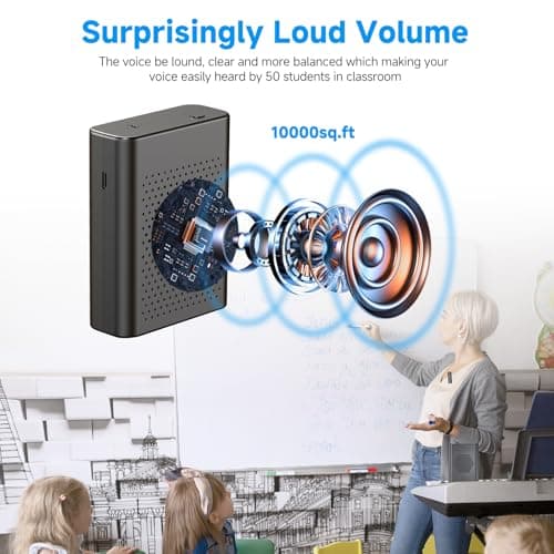 Voice Amplifier with Wireless Lavalier Microphone,Portable Rechargeable Wireless Microphone and Speaker with Waistband,Wireless Voice Amplifier for Teachers,Speakers,Trainers,Tour Guides,Coaches - Thumbnail 2