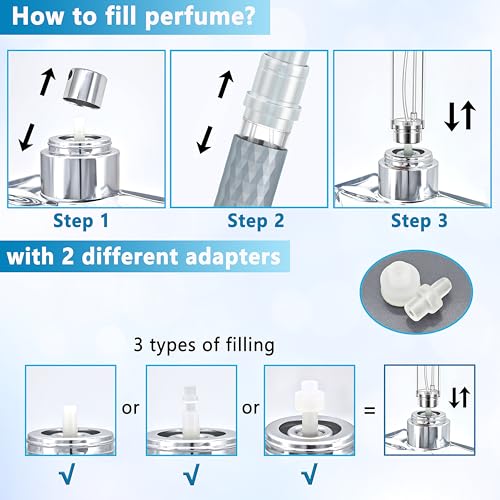 Qavhun Travel Perfume Atomizer Bottle Refillable - 5ml Leakproof Fragrances Perfume Atomizer, Portable Perfume Sprayer, Perfume Refillable Bottle for Traveling (Gray) - Thumbnail 4
