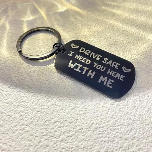 EUIQUE Keychain for Boyfriend Valentine’s Day Birthday Gifts Drive Safe I Love You Key Chain for Men Him Husband from Wife Girlfriend - Thumbnail 6