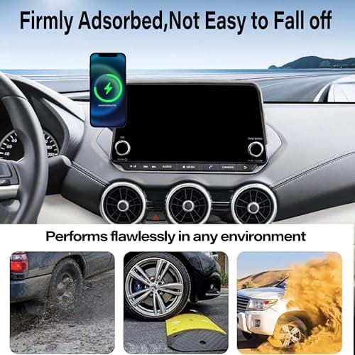 AbeeyGeomarn Car Phone Holder for 2021-2025 Nissan Rogue/2019-2025 Altima/2020-2025 Sentra Accessories 15W Fast Wireless Charger Only 8-inch Screen Fixed Clip Cell Phone Mount Hands-Free - Thumbnail 6