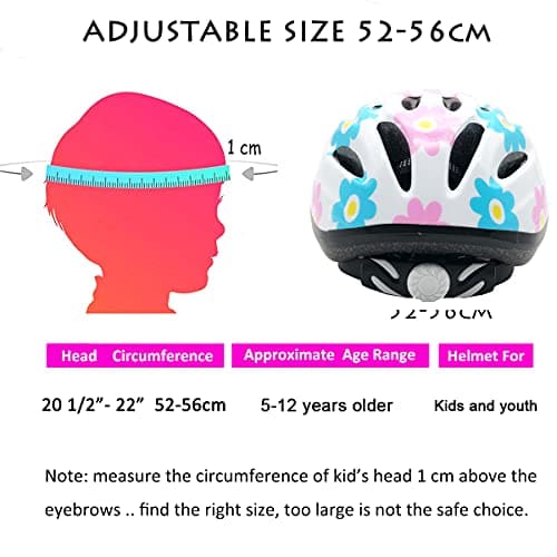 Girl Helmet for Bike,Kids Bike Pink Helmet for Girls Ages 5+Years Adjuastable and Multi-Sport, from Toddler to Youth CPSC Certicated - Thumbnail 5