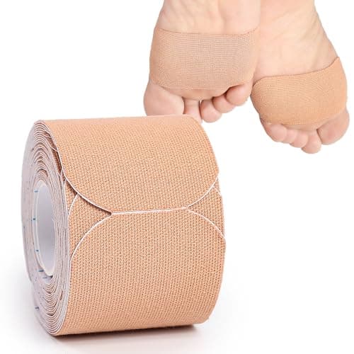 Blister Prevention Tapes for Ball of Foot | Pre-Cut & Ultra Large Bandages for Feet Hot Spots | Waterproof & Strong Stick Patches for Foot | Self-Stick Blister Cushions, 50 PICS, Beige