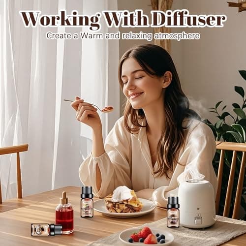 Bakery Essential Oils Set，Premium Fragrance Oil for Diffusers, Scented Oils for Soap & Candle Making, Pumpkin Pie, Apple Pie, S'Mores, Red Velvet Cake, Strawberry Shortcake,Glazed Donut - Thumbnail 5