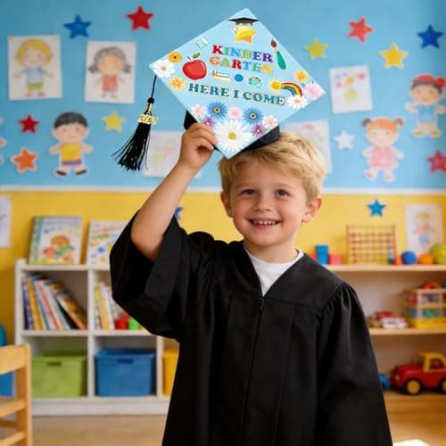 Lednica Blue Preschool Graduation Cap with Tassel, Class of 2026 Grad Hat for Boys Girls Kids, Graduation Gifts for School Ceremony Grad Party Photoshoot - Thumbnail 4