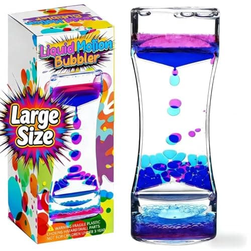 YUE MOTION Liquid Motion Bubbler Visual Sensory Toys, Liquid Bubbler Toys for Kids and Adults– New Big Calming Bubbler - Colorful Liquid Hourhlass for School Supplier, Novelty Gifts, Desk Decor