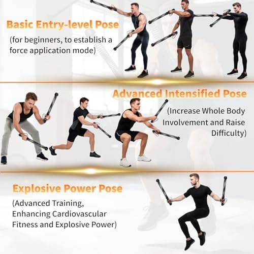 Ropeless Battle Ropes for Home Gym-Portable Cordless Training Rope Fitness Equipment for Men & Women,Weighted Workout Ropes for HIIT,Versatile Exercise Equipment for Home and Travel(Pink) - Thumbnail 6