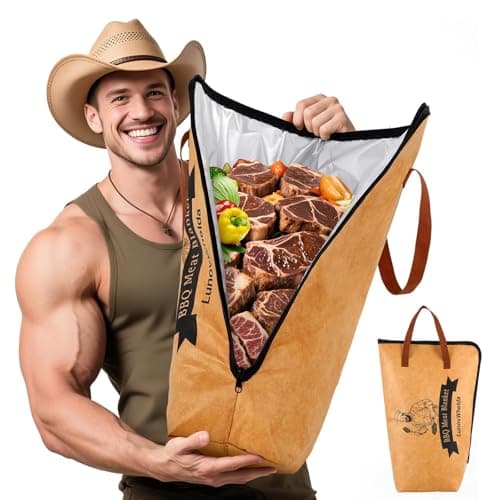 21in BBQ Blanket for Resting Meat, Smoking Meat Insulated Bag for Brisket/Pork Shoulder/Turkey, Portable 5-Layer Leak-Proof BBQ Blanket with Wide Mouth, Christmas Stocking Stuffer Gift for Men Dad - Image 1