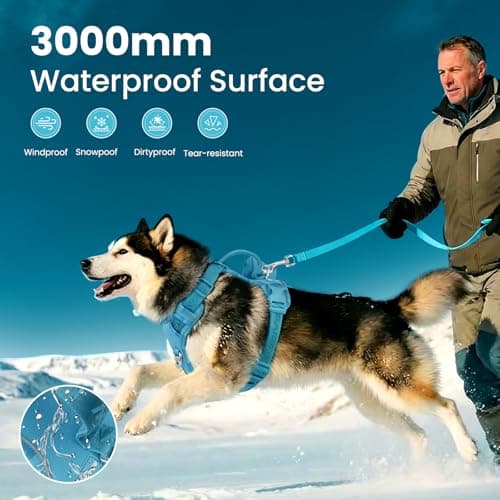 PawView Heavy Duty No Pull Dog Harness with Handle, Escape-Proof & Waterproof Vest, Adjustable Reflective Design with Front Clip & Poop Bag Holder, Includes QR ID Tag for Hiking & Running, Small - Thumbnail 5