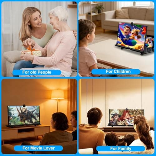 Zrgzob 20 Inch Screen Magnifier for Cell Phone - Foldable Phone Stand & Movie Amplifier, for Videos, and Gaming, Compatible with All Smartphones - Thumbnail 6