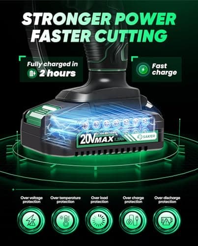 Saker Mini Chainsaw,2026 New Upgrade Electric Chainsaws,Portable Chain Saw Cordless Battery Powered,Small Handheld Chain Saws Pruning Shears Saw for Wood Tree Branches,Courtyard and Garden - Thumbnail 6