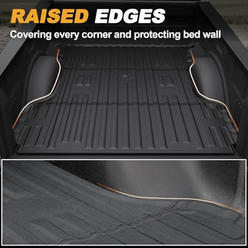 Lumway Truck Bed Mat for Ford F250 F350 F450 Super Duty 1999-2016 (NOT for Drop-in), All Weather Truck Bed Liner for F-250 F-350 F-450 Accessories, 6.8FT 81.9'' TPE Heavy Duty Cargo Liner Truck Mat - Thumbnail 4