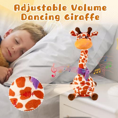 JISON21 Funny Dancing Talking Giraffe Baby,Recording Repeat Baby Tummy Time - Thumbnail 4