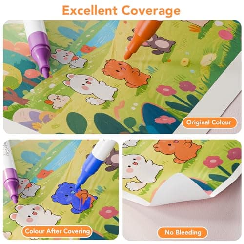 WELLOKB Acrylic Paint Markers, 80 Acrylic Markers Dual Tip Paint Pens for Fabric, Painting Rocks, Wood, Glass, Coloring Books, Ceramic, DIY Crafts Art Supplies for Adults - Thumbnail 4