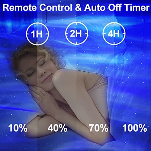 Star Projector, CIMELR Northern Galaxy Aurora Lights Projector with 33 Light Effects Bluetooth Speaker & White Noise, Remote Control Night Light for Bedroom, Room Decor, Party, Gift for Kids Adults - Thumbnail 5