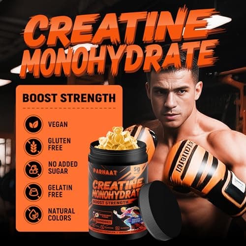 NSF Certified Creatine Gummy - Creatine Monohydrate Gummies 5g for Men & Women - Boost Focus,Strength, and Endurance, Vegan, Gluten-Free, Non-GMO, 2.5 Gram Creatine per Gummy ( Passion fruit 90 ct) - Thumbnail 2