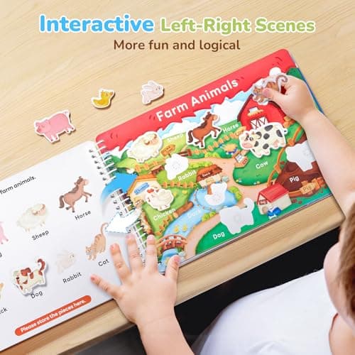 JoyCat Preschool Busy Book for Toddlers 3-5, Learning Activities, Educational Sensory Toys, Autism Learning Material, Back to School, Birthdays Presents for Boys Girls - Thumbnail 4