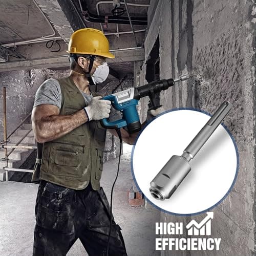 SDS-Max to SDS-Plus Adapter,Rotary Hammer Connection Adapter Bits,Hammer Drill Adaptor for Quick Change Shank Drill Converter Tools(Silver) - Thumbnail 2