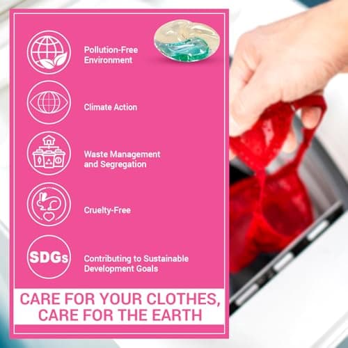 WBM Home Laundry Pods, Total 128 Count | Specially Designed for Undergarments With Soft Heaven Fragrance | Laundry Detergent Pods Formulated With Plant-Based Formula and Gentle Stain Remover - Thumbnail 5