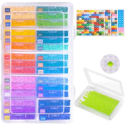 30PCS 2-in-1 Diamond Art Storage Trays with Lids, Convex Bottom Diamond Painting Storage Organizer Set, Spill-Proof DIY Craft Supplies for Sorting & Line-Up, Perfect ChristmasGift for Crafters - Image 1