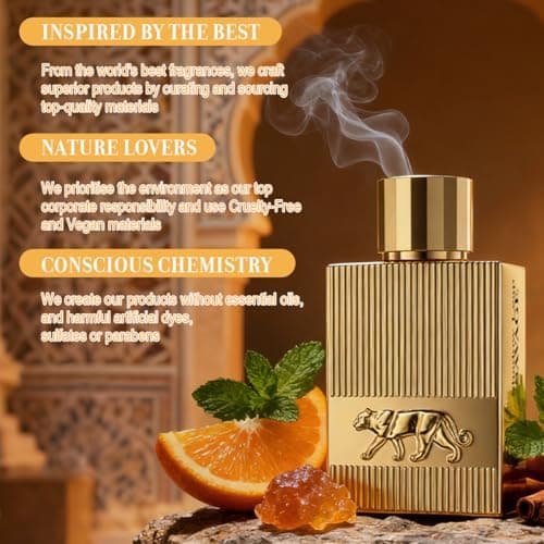 QAWAFI Shadow Leap - Savage Eau De Parfum Opulent & Confident | Gold Bar Vibe | Blood Mandarin/Leather, Long-Lasting Spicy Woody Citrus Perfumes for Men 100ml 3.4 fl. oz - Thumbnail 5