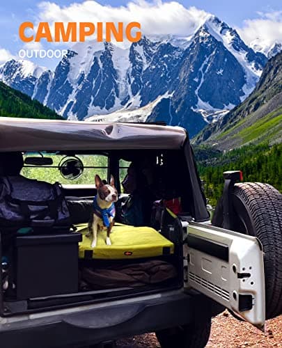 GAIALOOP 3 Inch Memory Foam Camping Mattress, Dual Layer Thick Sleeping Camp Pad for Car Tent Cot, Roll-Up Portable Glamping Floor Bed for Guests Sleepover[Queen: 80 * 60 * 3"] - Thumbnail 4