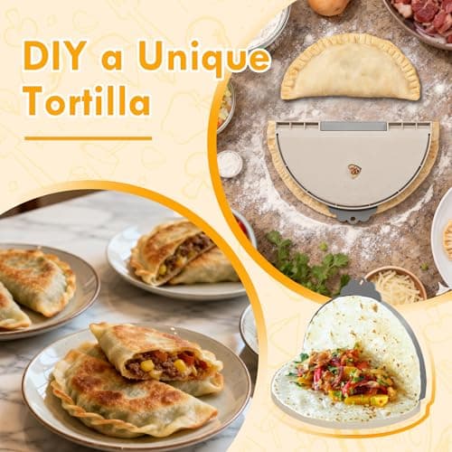 Tortilla Sealer Crimper- For 6"/8"/10" Flour Tortillas, 3 in 1 Crumpet Tortilla Sealer Adjustable, Make Sealed Tacos, Quesadillas Crimper, Burritos & More - Thumbnail 5