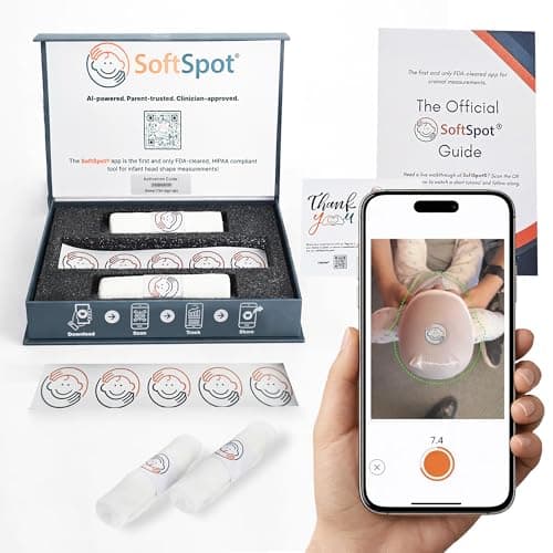 SoftSpot Baby Head Shape Measurement Kit – Measure & Track Baby Head Shape at Home with SoftSpot App (iOS & Android) – Includes Cap & Unlimited App Measurements - Image 1