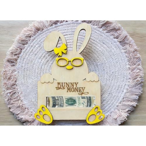 Easter Bunny Money Holder for Cash Gift,Cards Holder Basket Tag,Stuffers for Toddler,Kids,Teens,Gifts for Baby Boy,Girl,Grandchildren,Easter Basket Decorations (Blue) - Thumbnail 5