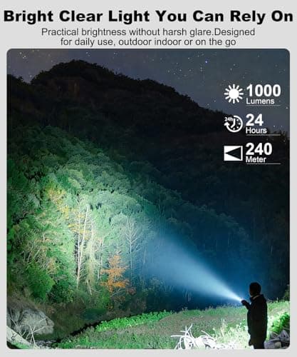 USB C Rechargeable LED Flashlight with Magnetic Base& COB Work Light, 120° Adjustable, Screwdriver & Emergency Window Breaker, 7 Modes, Super Bright Flash Light for Car, Camping & Emergency Use - Thumbnail 2