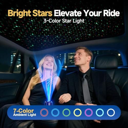 Smart Car Air Freshener Diffuser Voice Control with Starry Projection Light, 3 Adjustable Modes Intelligent Aromatherapy for Essential Oil, Smart Auto On/Off, Voice Edition (Cologne) - Thumbnail 6