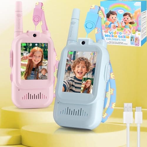 HD Video Walkie Talkies for Kids, Gift for 6 Year Old Girl, Camera & Clear Fun Voice Effects & 1000ft Range, Boys&Girls Toys Age 6-8, Kids Walkie Talkies for Family Games Indoor & Outdoor Play - Image 1