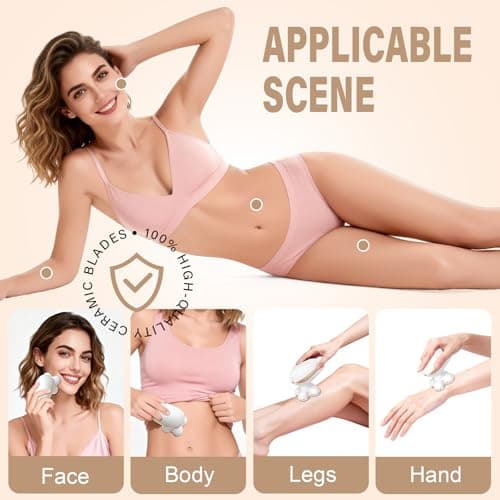 Electric Razors for Women, 18K Gold Plated Blade, for Sensitive Skin - Thumbnail 4