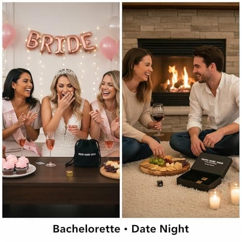 Truth or Dare Metal Dice Game for Adults – 8 Aluminum Dice Set with Wild Modifier System for Bachelorette Parties, Date Nights & Girls Night Out - Thumbnail 3