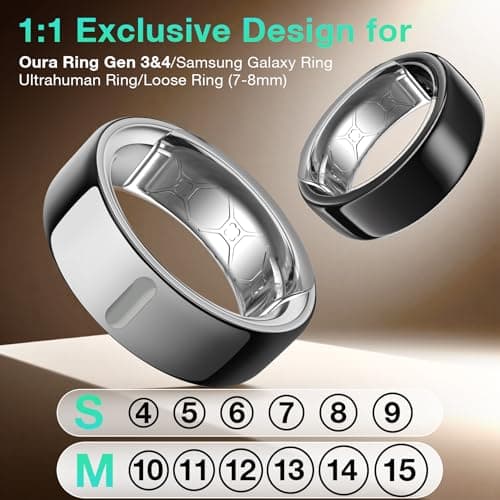 YWXTW [Invisible Grips for Oura Ring Size Adjuster, Waterproof Adhesive Guard Compatible with Samsung/Ultrahuman Ring, Thinner Sizers for Loose Rings, 8 Pack [Silver] - Thumbnail 2