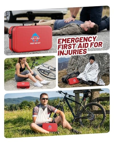 500 Pcs First Aid Kit for Travel/Camping/Businesses/Home/Car, Waterproof Emergency Kit for Hiking, Sports, Truck, Office, Vehicle & Outdoor Emergency Supplies, Well-Organized Home Travel Essentials - Thumbnail 5