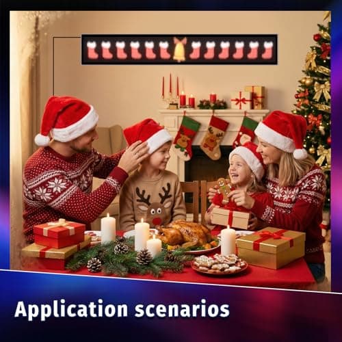 Large Programmable P5 Resolution LED Sign, Indoor Window LED Signs, Bluetooth App, for Business Bars Gaming Rooms Restaurants Festivals (49"x 8") - Thumbnail 2