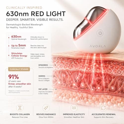 AVORLA LED Gua Sha Facial Tool with Heat and Microcurrent, Skin Toning Device, Skin Light Therapy Anti-Aging/Anti-Wrinkles,face Lift, Eye/face Puffiness, Skin Firm - Thumbnail 6