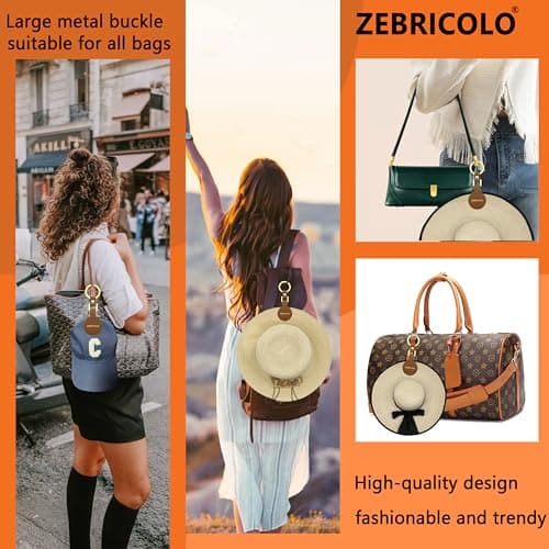 zebricolo Hat Clip for Travel, 360-degree swing, no hat will fall off, hands-free,Travel Hat Hooks,Vacation Beach Cruise Essentials Accessory, Gift box packaging,dark brown - Thumbnail 3