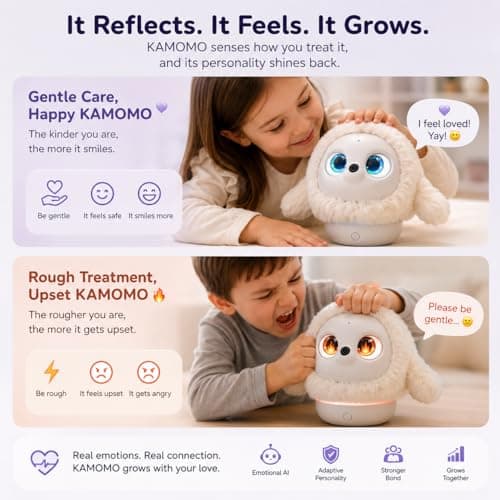 ropet KAMOMO Companion Interactive Robot Pet, Emotional Support for Kids and Adults, AI Desk Robots, Anxiety Relief Comfort Gift - Thumbnail 2