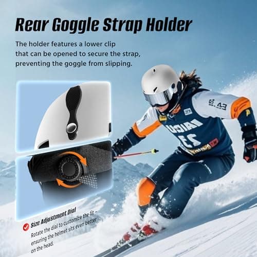 LUMDEER Ski Helmet, UV Protection Snowboard Helmet, Certified Ajustable Snow Sport Helmets for Men Women Skiing, Skating, Snowboarding - Thumbnail 5