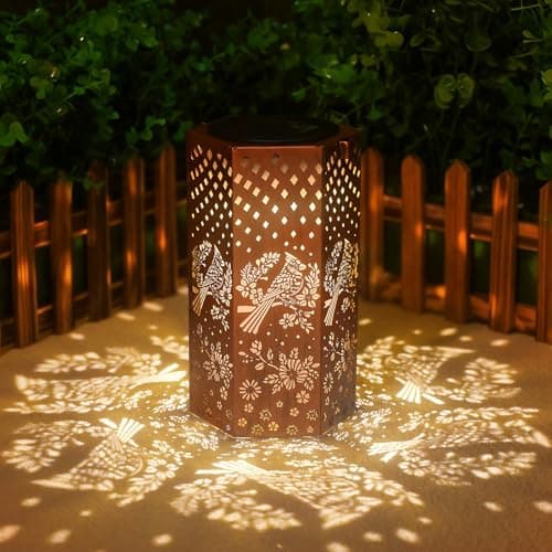 Mothers Day Gifts for Mom Grandma - Birthday Gifts for Women, Cardinal Bird Solar Lanterns Outdoor Waterproof - Solar Lights Outdoor Hanging Garden Decor for Outside - Image 1