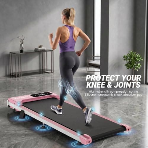 ANCHEER Walking Pad with Incline, 3.0HP Under Desk Treadmill for Home Office, 300 lbs Capacity Portable Mini Treadmill with Remote Control, Quiet Running Jogging Machine for Small Spaces - Thumbnail 3